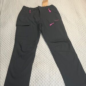 Women’s Marmot Charcoal Cargo Pants with Pink Details